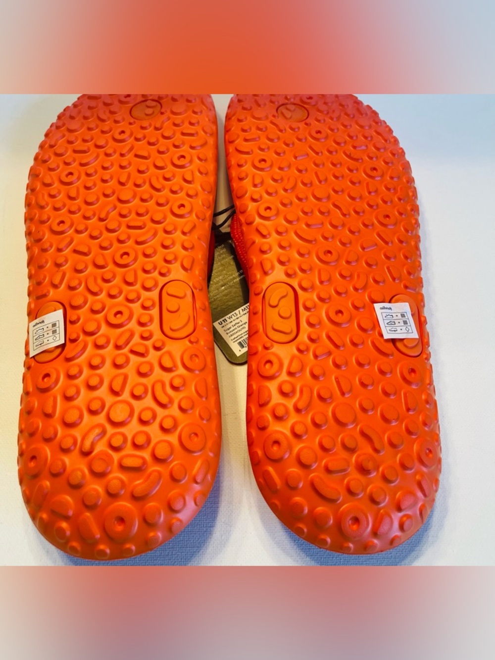 ALLBIRDS SUGAR ZEFFERS 2 FLIP FLOPS UNISEX SIZE 11 BUOYANT ORANGE - Picture 7 of 8